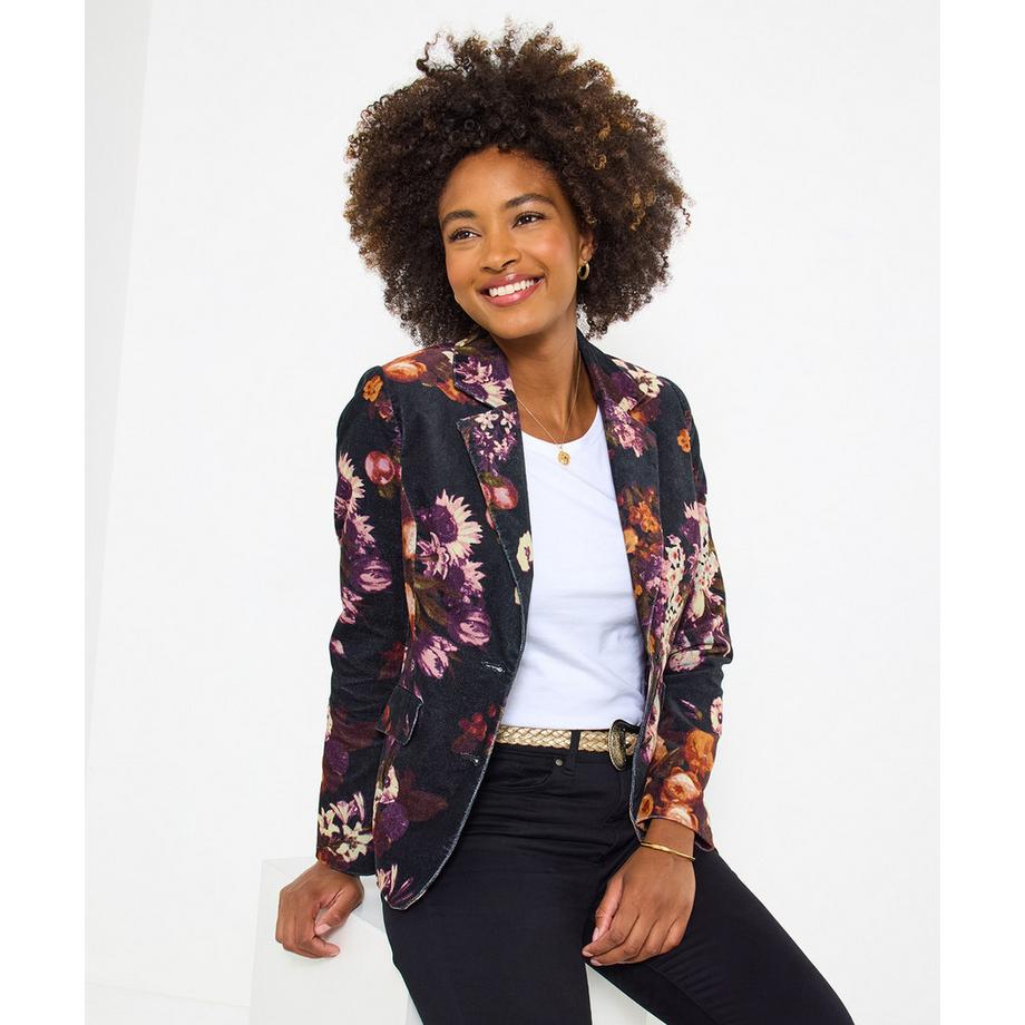 Joe Browns Moleskin Blazer mit Fruchtmuster  