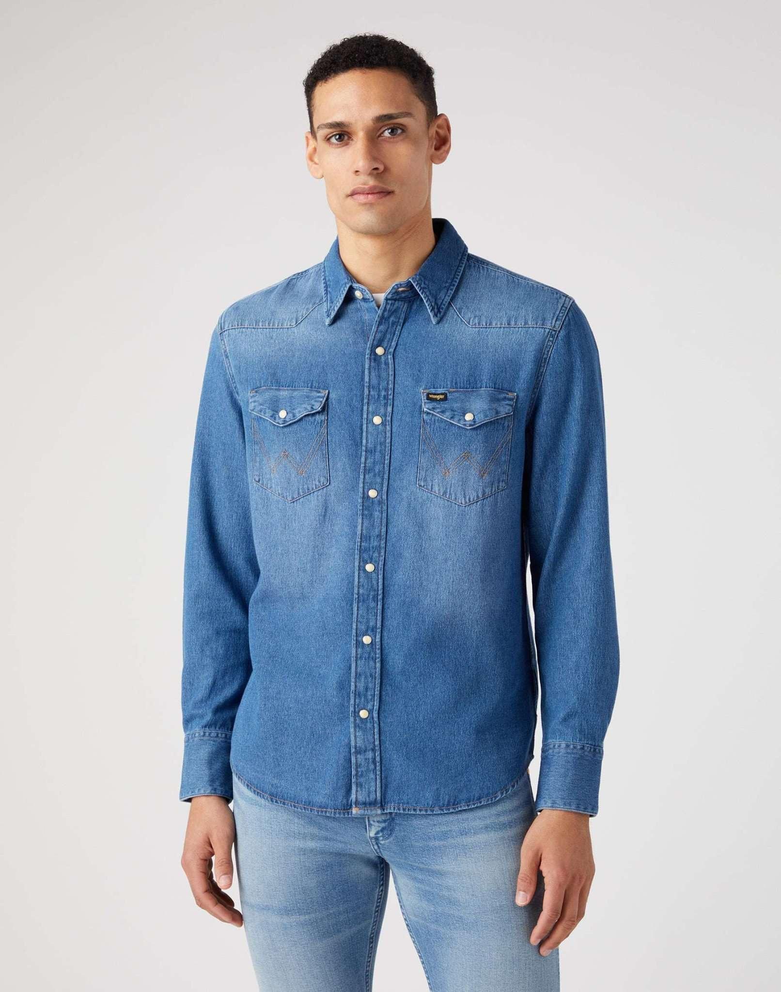 Image of Jeanshemden 27mw Icon Shirt Unisex Blau XXXL