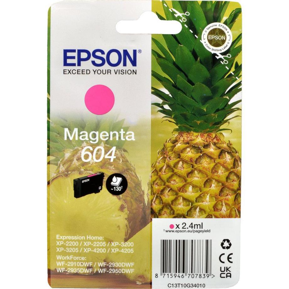EPSON  Tintenpatrone magenta 604                       T 10G3 