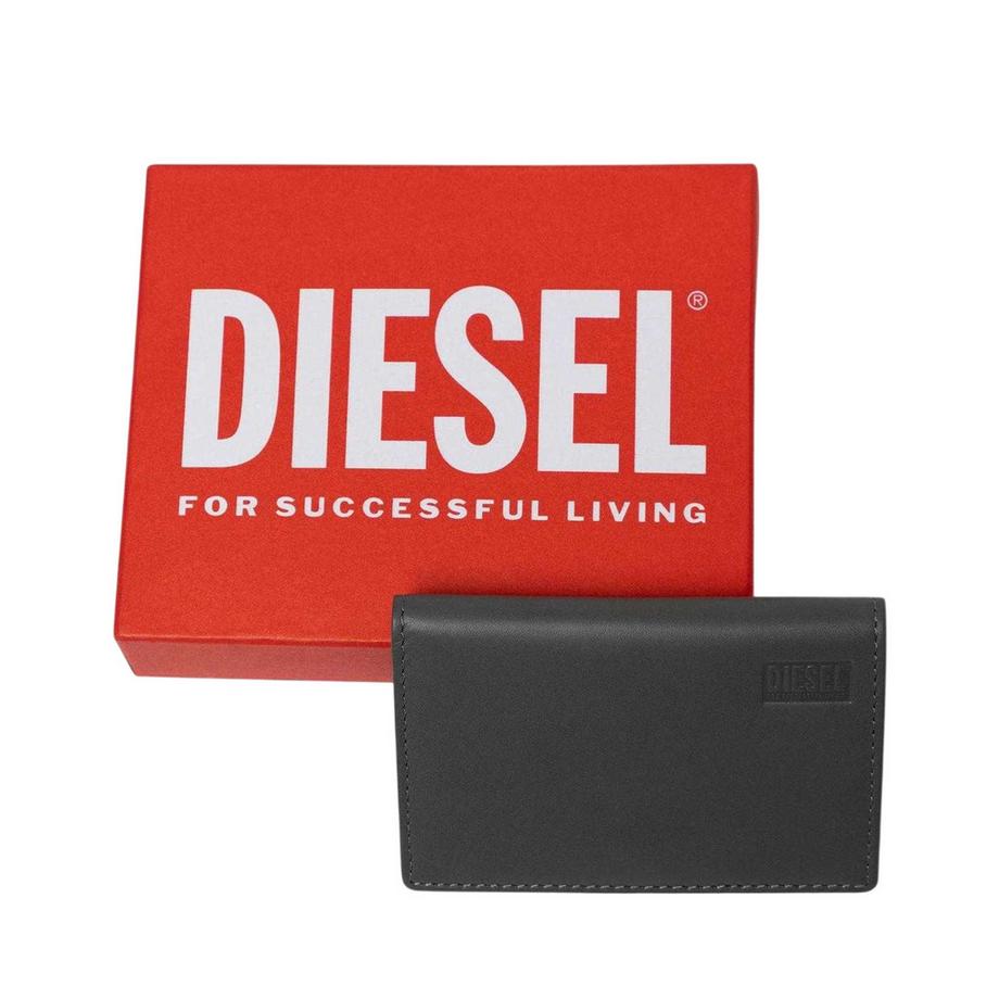 DIESEL Portecartes en Cuir à Double Plis  
