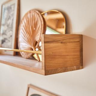 Tikamoon Wandregal aus Teak massiv für Kinder 100 cm Sasha  