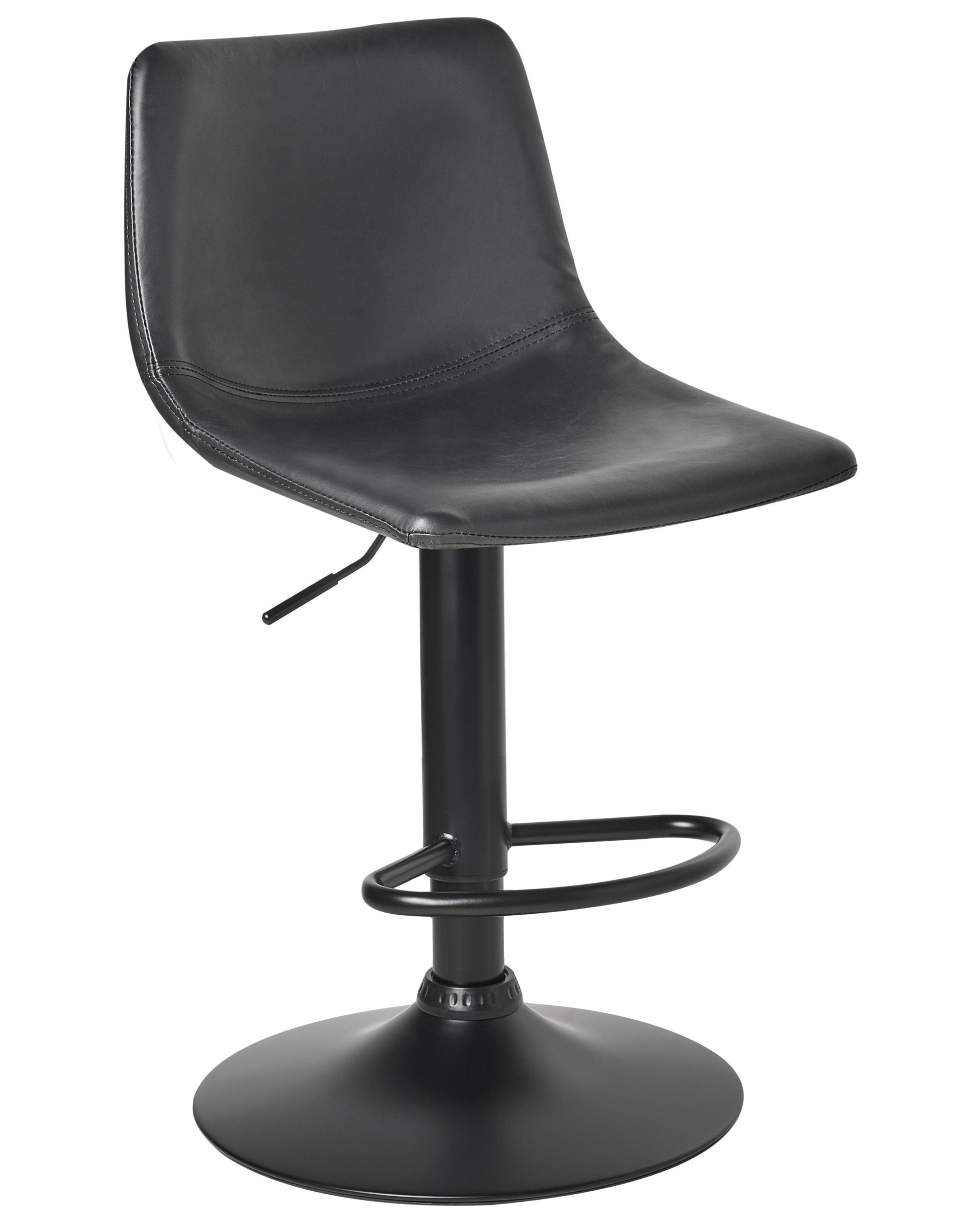 Beliani Set di 2 sgabelli da bar en Pelle sintetica Classico LEBRIJA  