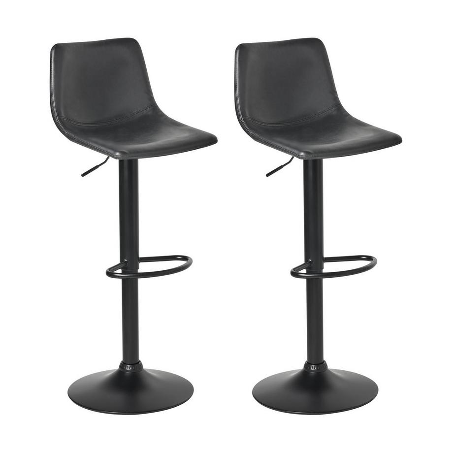Set mit 2 Barhockern aus Kunstleder  LEBRIJA