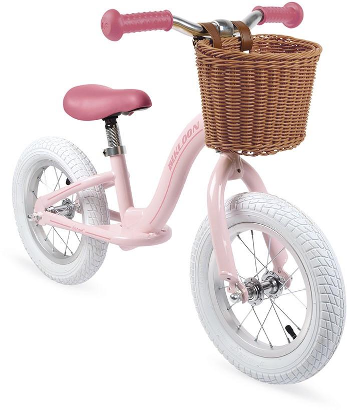 Image of J03295 Metall-laufrad, Retro-vintage-aussehen, Gleichgewicht Und Unabhängigkeit Lernen, Verstellbarer Sattel, Aufblasbare Reifen, Mit Korb, Rosafarben, Für Kinder Ab 3 Jahren Unisex Pink ONE SIZE