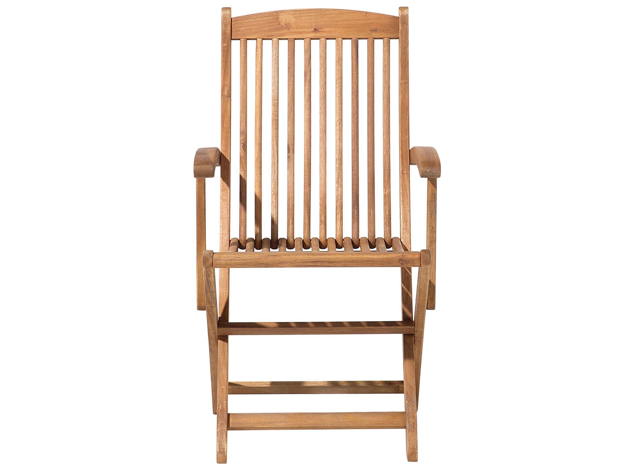 Beliani Lot de 2 chaises en Acacia Traditionnel MAUI  