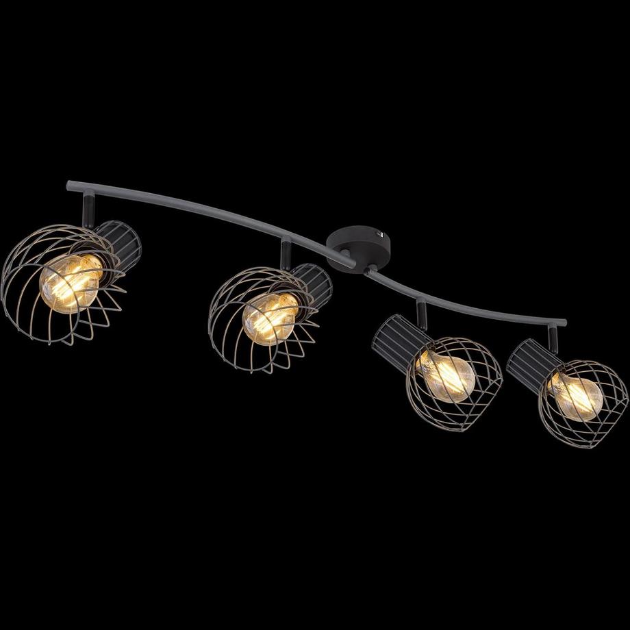 mutoni Strahler Beverone Metall graphit 4xE27  