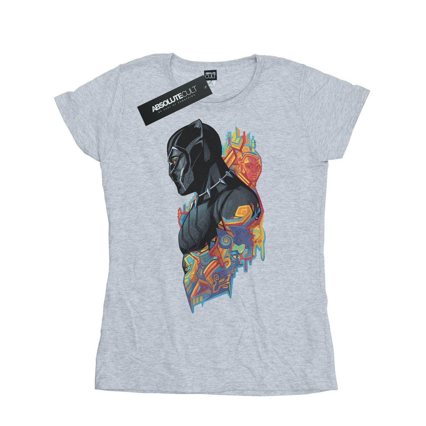 Image of Black Panther Profile Tshirt Damen Grau S