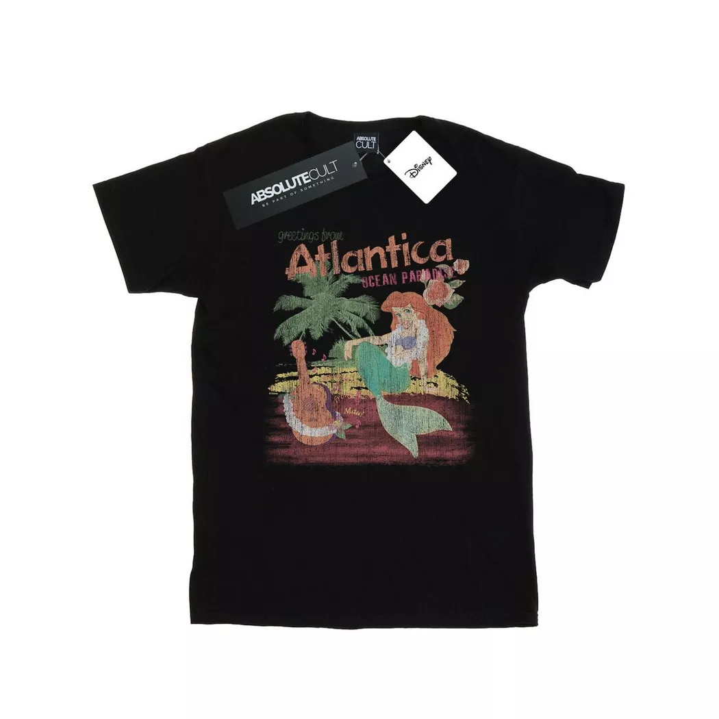 Disney - The Little Mermaid Greetings From Atlantica TShirt, für Damen, Schwarz, Größe XL