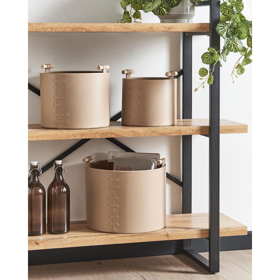 Beliani Korb, Büroaccessoires en Cuir PU Moderne ARAM  