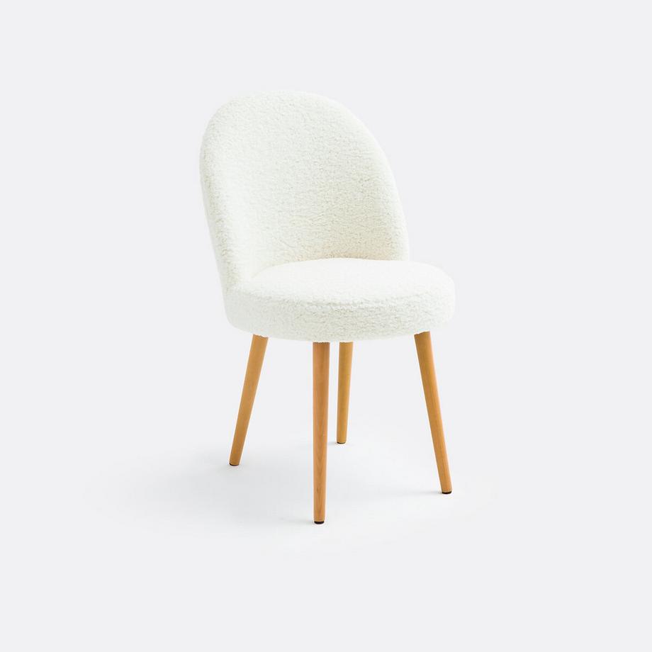 Stuhl aus Bouclé-Stoff