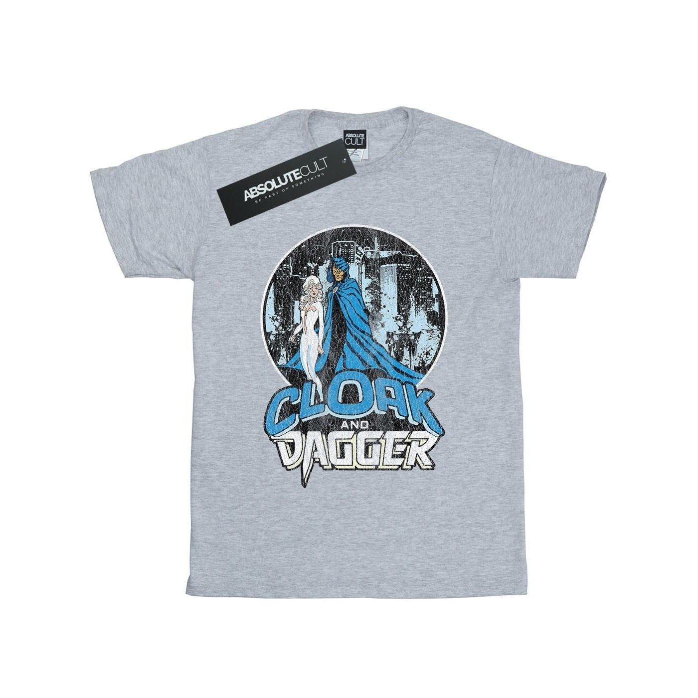 Image of Cloak And Dagger Retro Tshirt Herren Grau L
