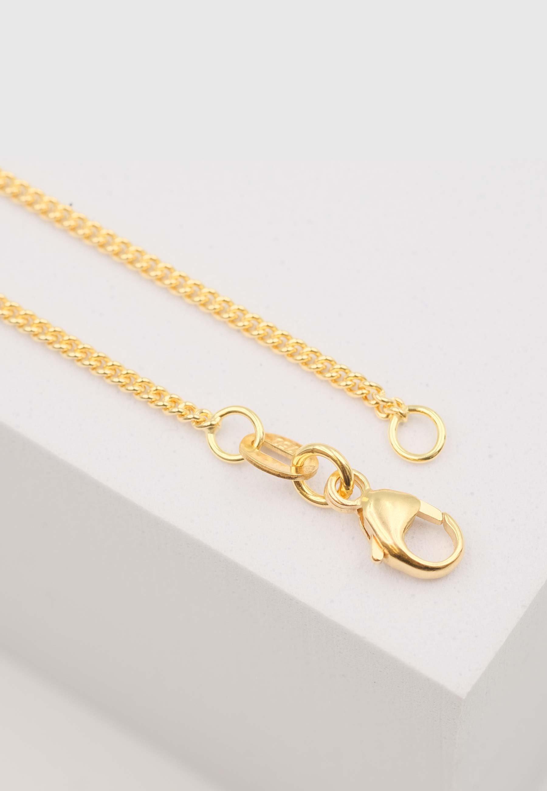 MUAU Schmuck  Collier rond gourmette or jaune 750, 1.6mm, 40cm 