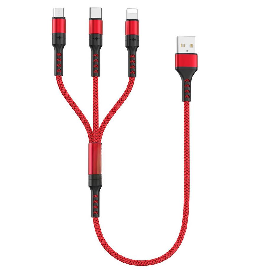Câble Multi USB, Câble de Charge Universel Nylon Quick 3 en 1