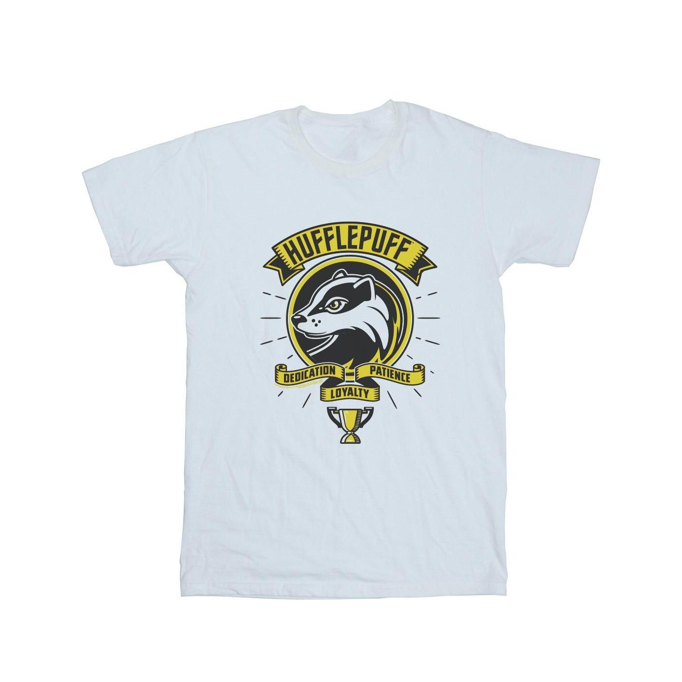Image of Hufflepuff Toon Crest Tshirt Damen Weiss 5XL