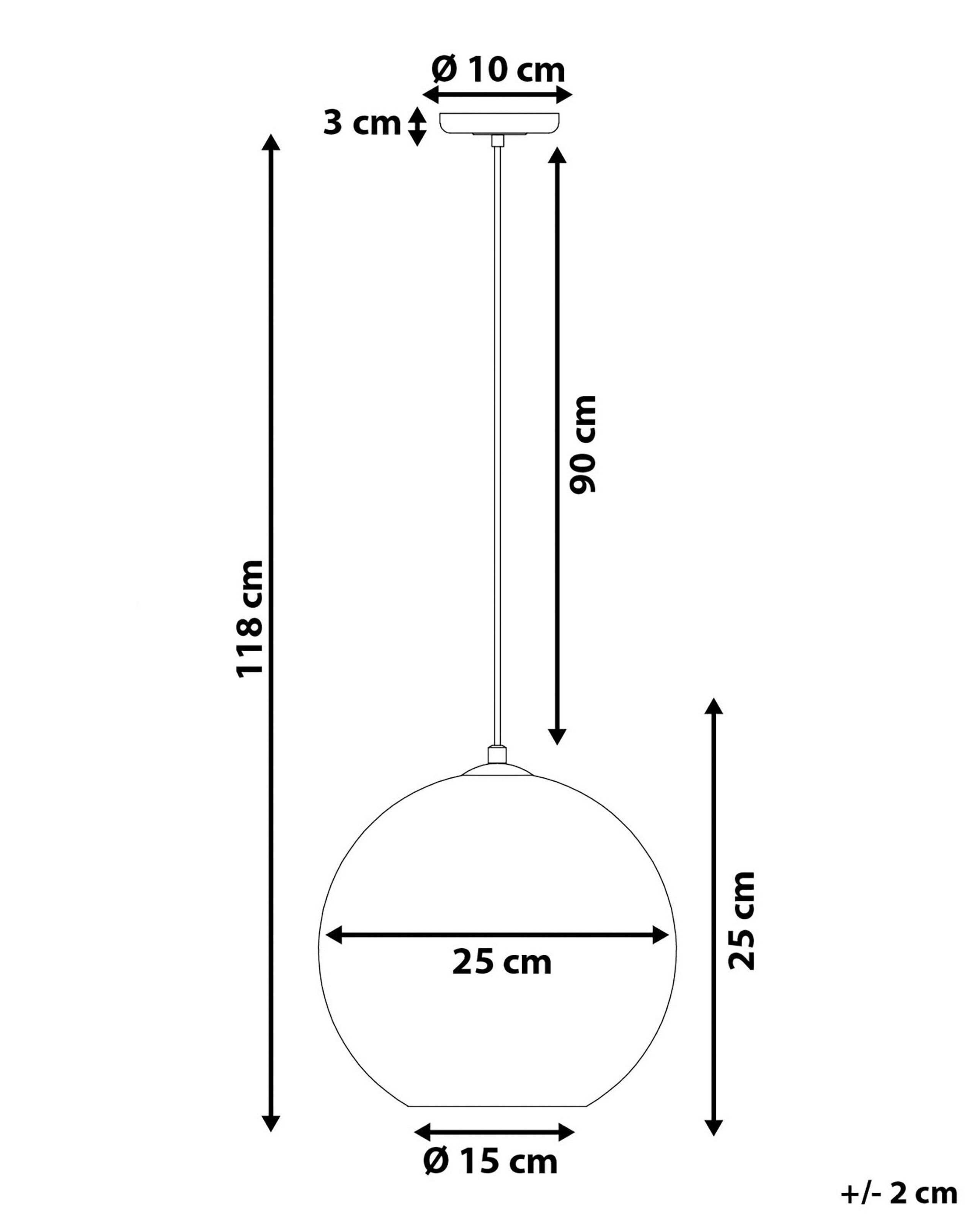 Beliani Lampe suspension en Verre Moderne SESSERA  