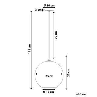 Beliani Lampe suspension en Verre Moderne SESSERA  