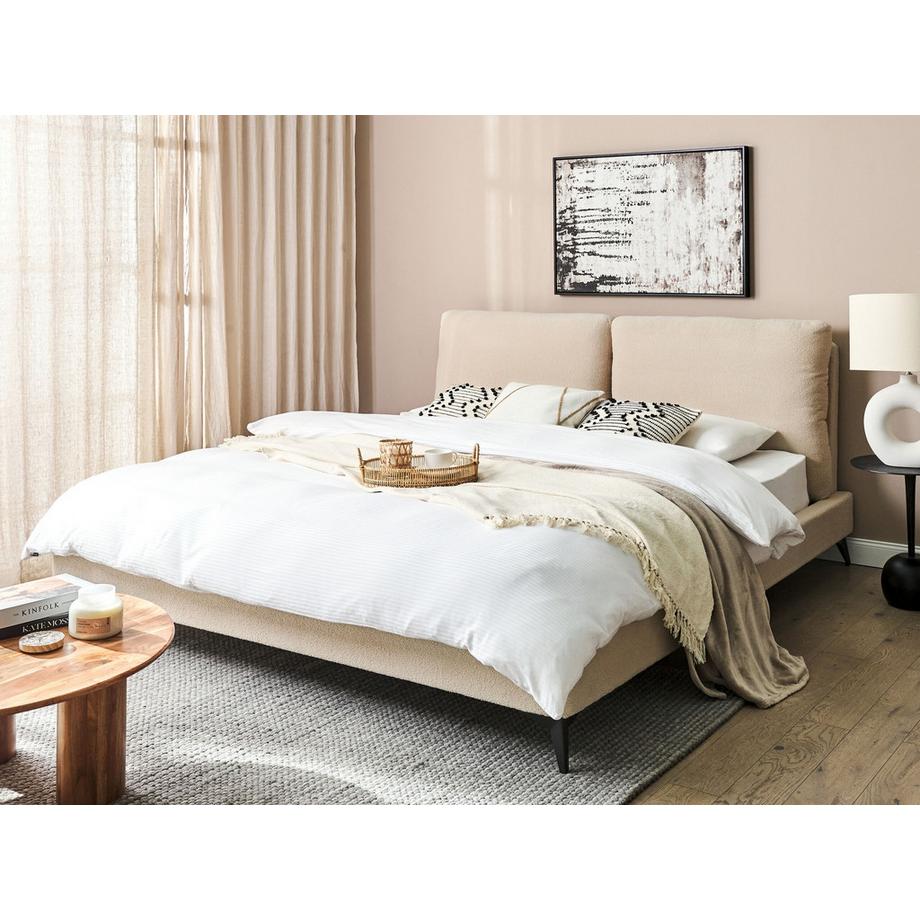 Beliani Letto en Bouclé  MELLE  