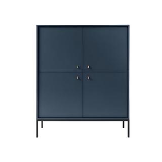 Vente-unique  Highboard mit 4 Türen - Blau - BOGDAN 