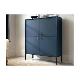 Vente-unique  Highboard mit 4 Türen - Blau - BOGDAN 