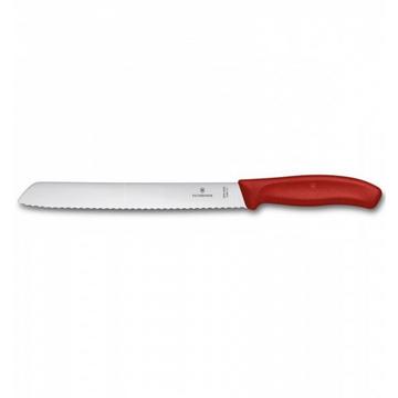 Brotmesser Swiss Classic Rot/Silber