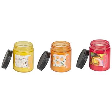 Set di 3 Candele Profumate en Cera di Soia FRUITY BLOOM