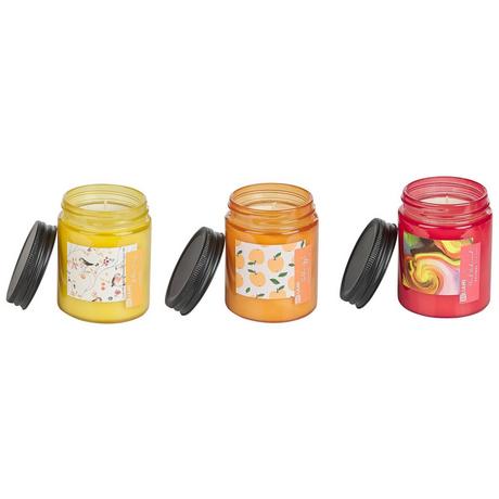 Beliani Set di 3 Candele Profumate en Cera di Soia FRUITY BLOOM  