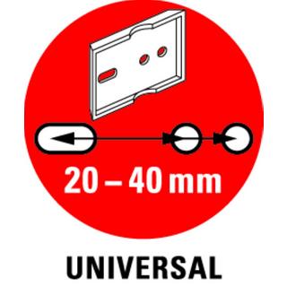 diaqua Befestigungsset Biasca mit Platte, Schrauben & Dübeln  