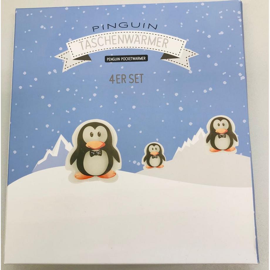 Geschenkidee  Taschenwärmer 4er Set Pinguin 