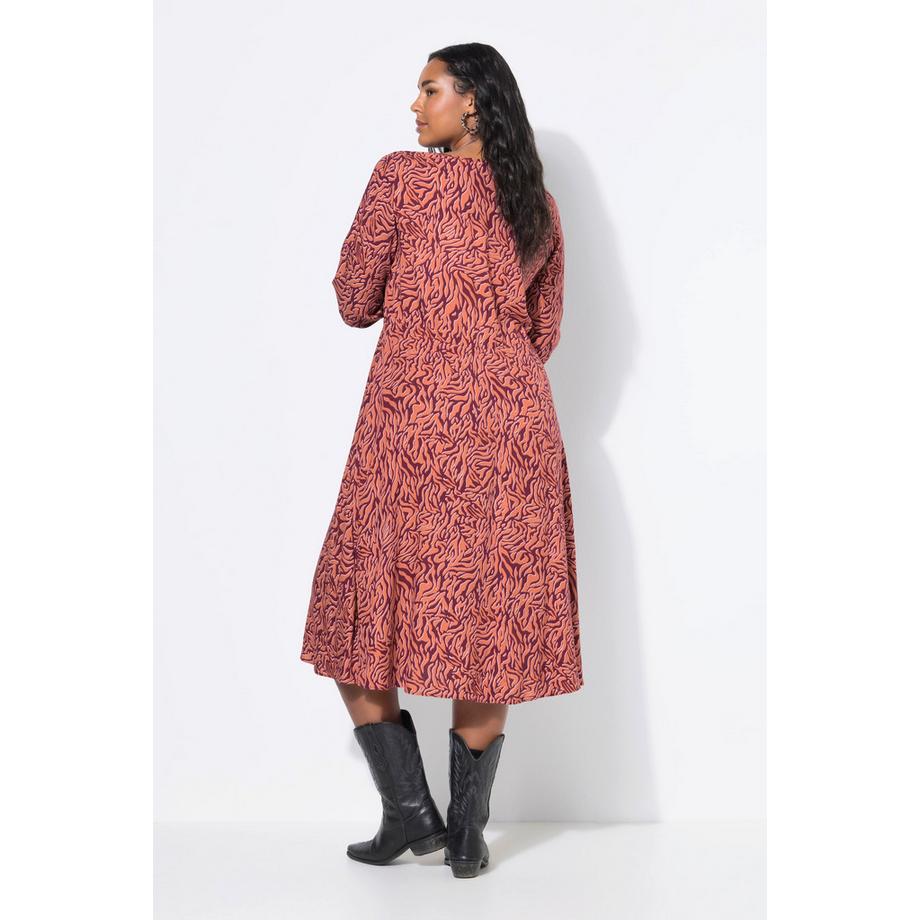 Studio Untold Maxikleid Zebra Bindeband Langarm  