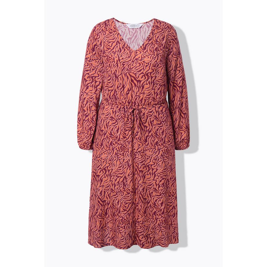 Studio Untold Maxikleid Zebra Bindeband Langarm  