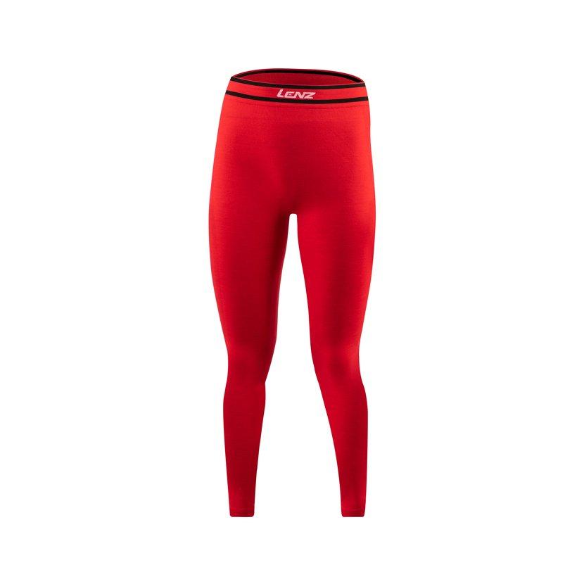Image of Leggings Für Frauen Merino 6.0 Unisex Schwarz / Rot L