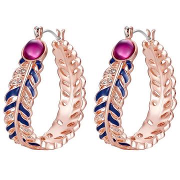 Femme Boucles d´oreilles Plume