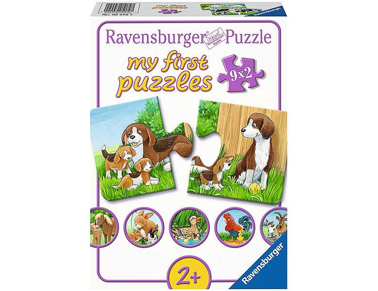 Image of mijn eerste puzzels - Dierenfamilies op de boerderij - 9x2 stukjes