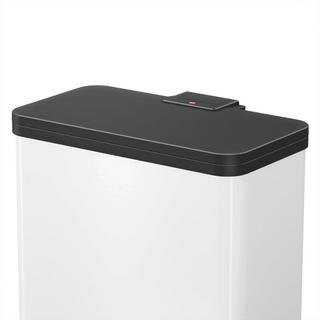 Hailo Collecteur de déchets à pédale Öko, duo Plus L, capacité 9 + 17 l, blanc.  