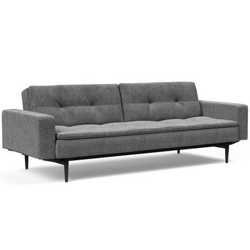 Canapé-lit Dublexo Styletto Black Wood avec accoudoirs - Twist Charcoal