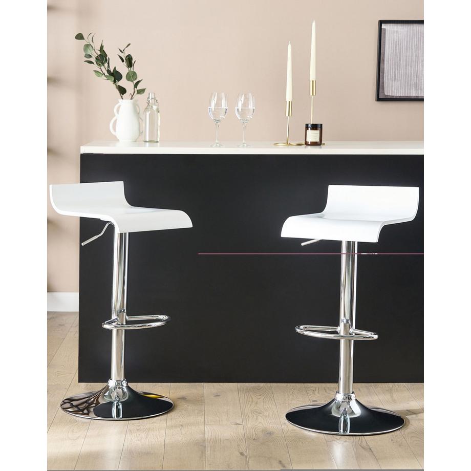 Beliani Lot de 2 chaises de bar en Contreplaqué  VALENCIA  