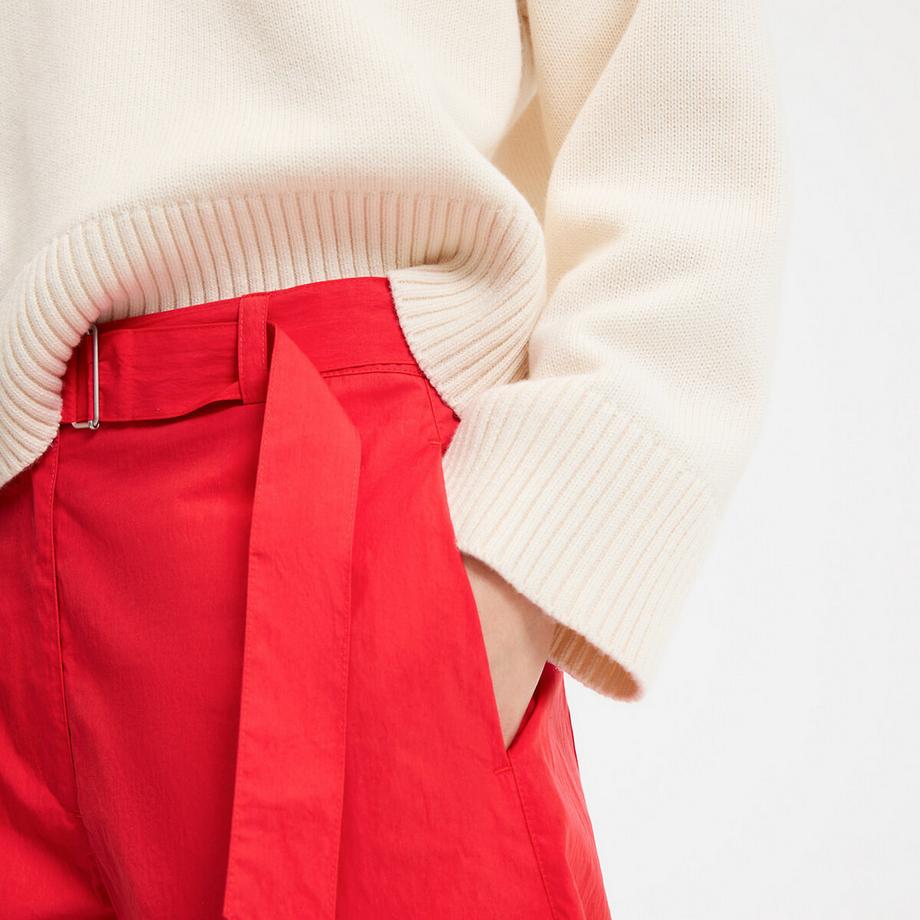 La Redoute Collections Pantalon large Barrel avec ceinture  