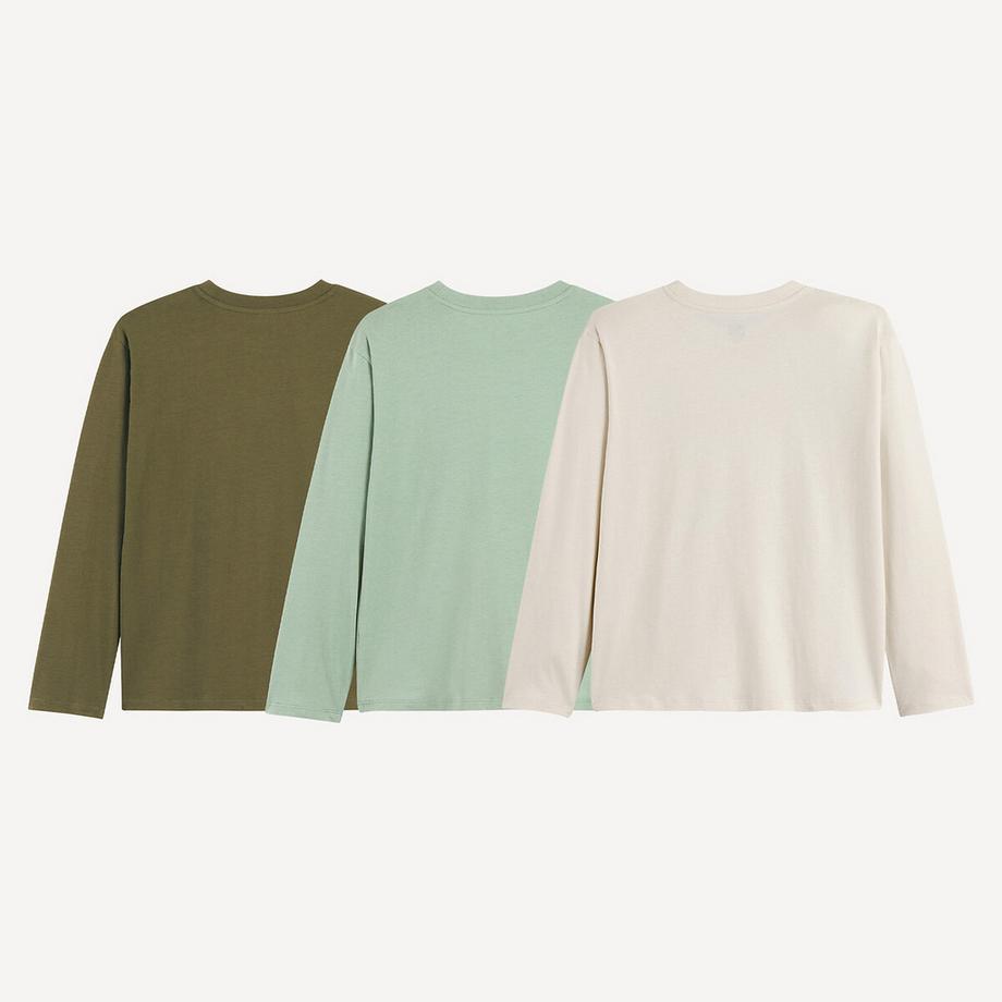 La Redoute Collections  Lot de 3 T-shirts manches longues 