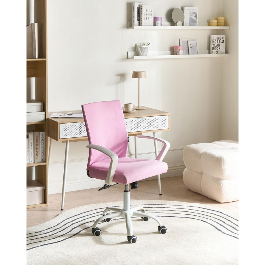 Beliani Chaise de bureau en Tissu Scandinave MODRA  