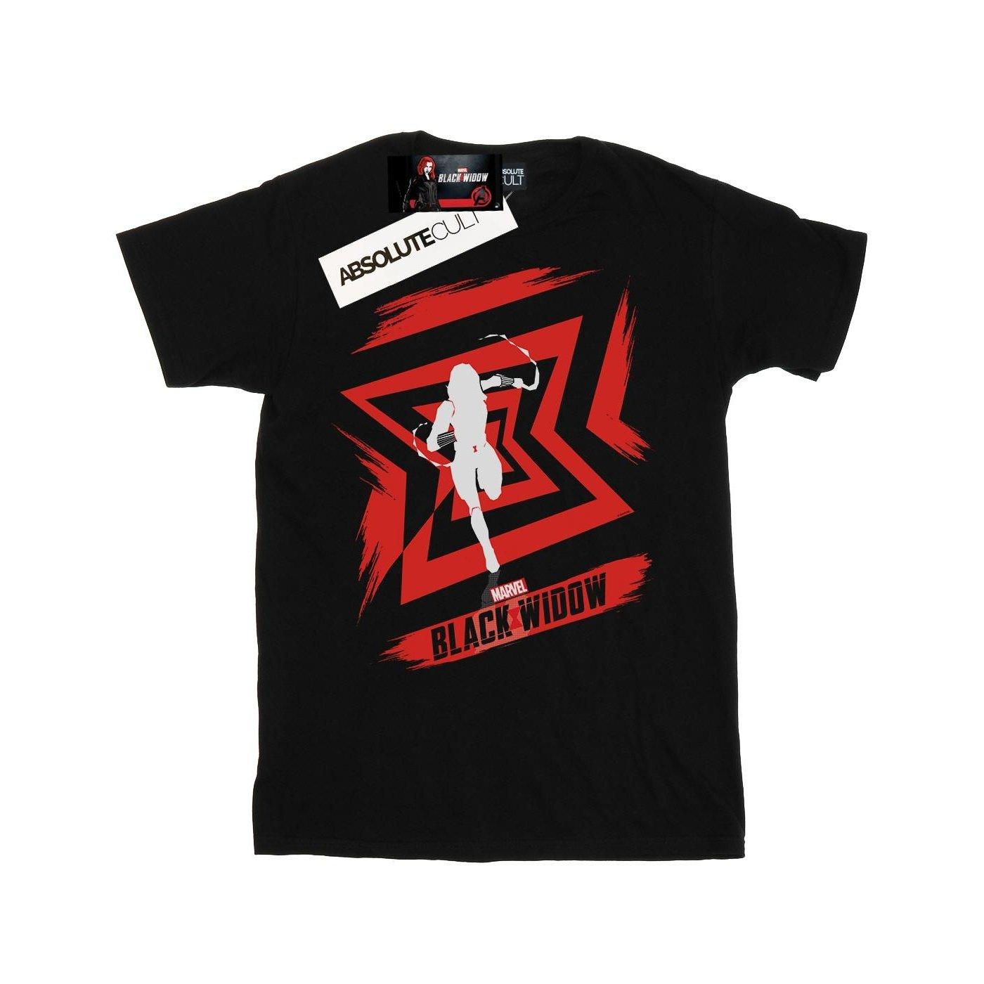 Image of Black Widow Movie Icon Run Tshirt Damen Schwarz 3XL