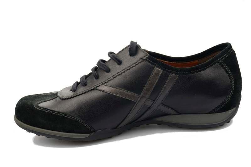 Image of Adelmo - Leder Sneaker Herren Schwarz 44