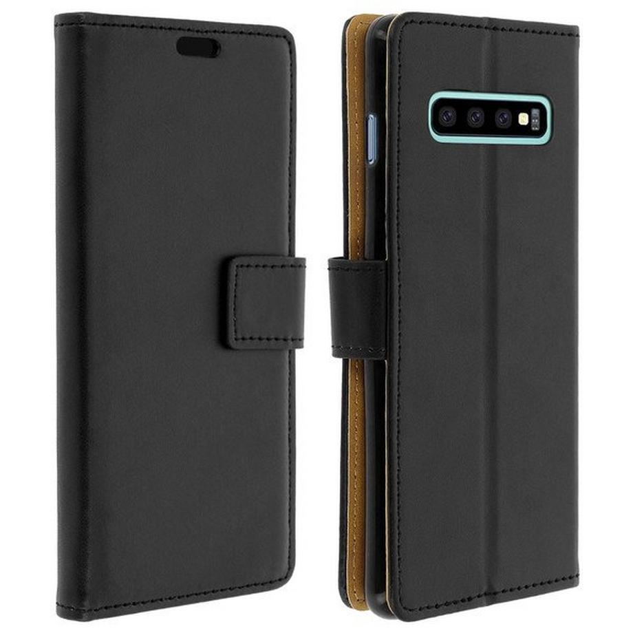 Avizar  Flip Book Cover Galaxy S10 Schwarz 