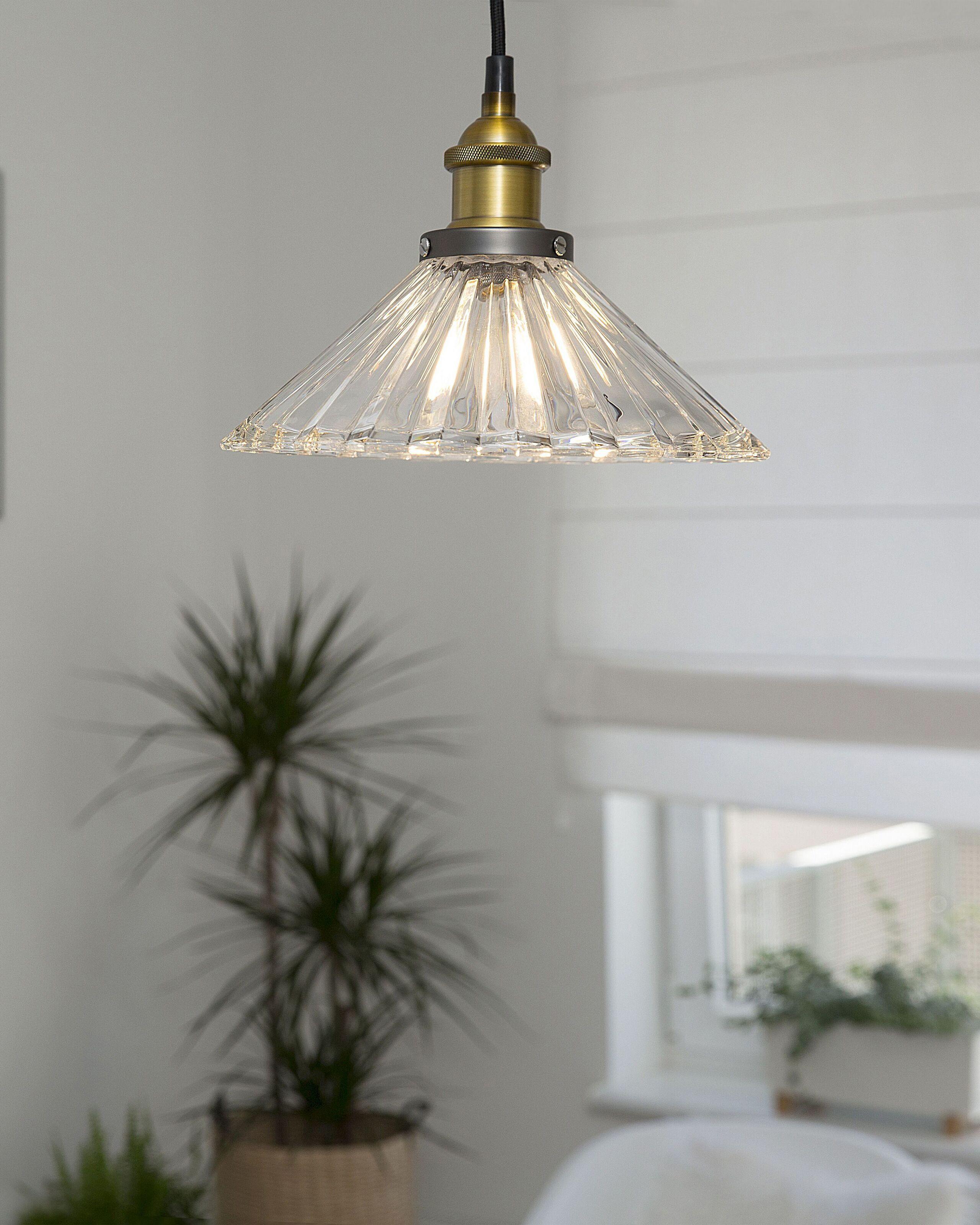 Beliani Lampe suspension en Verre Rétro COLORADO  