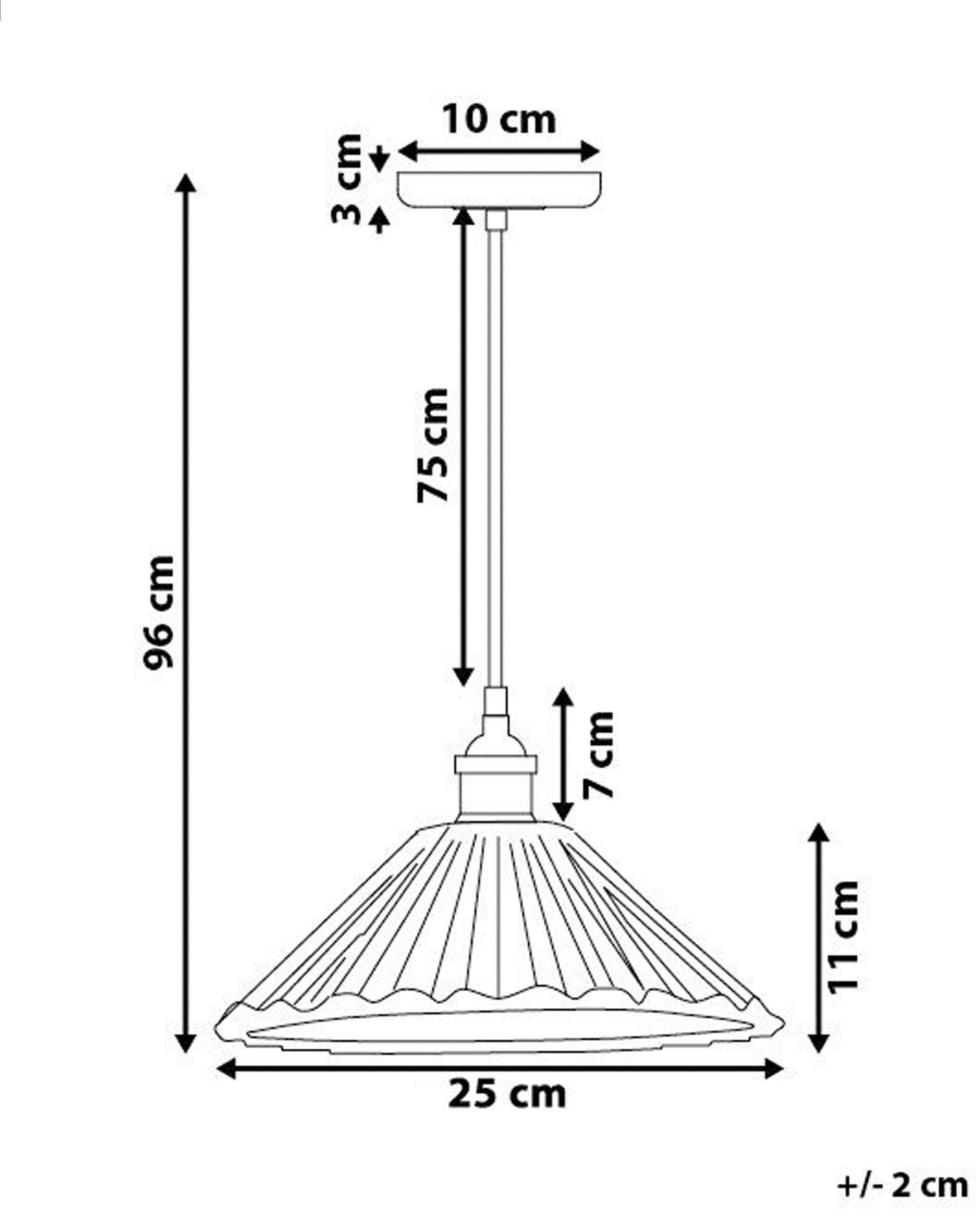 Beliani Lampe suspension en Verre Rétro COLORADO  