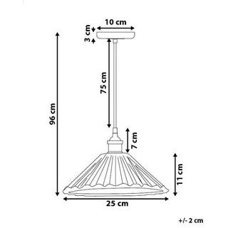 Beliani Lampe suspension en Verre Rétro COLORADO  