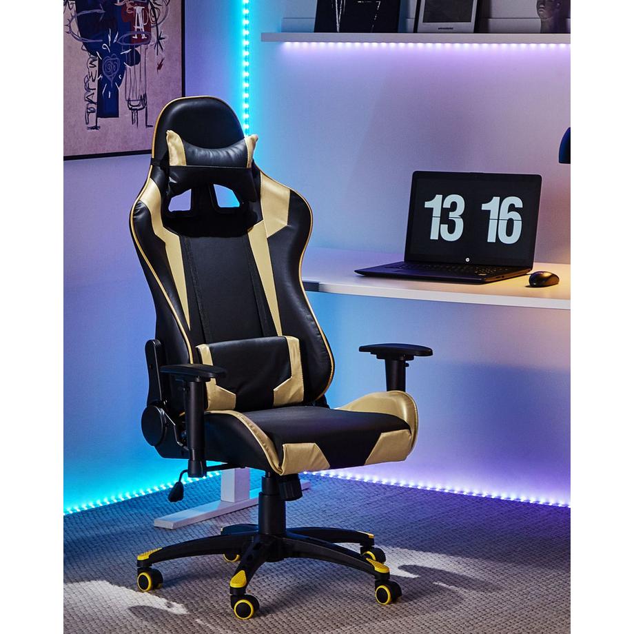 Beliani Siège de gaming en Cuir PU Rétro KNIGHT  