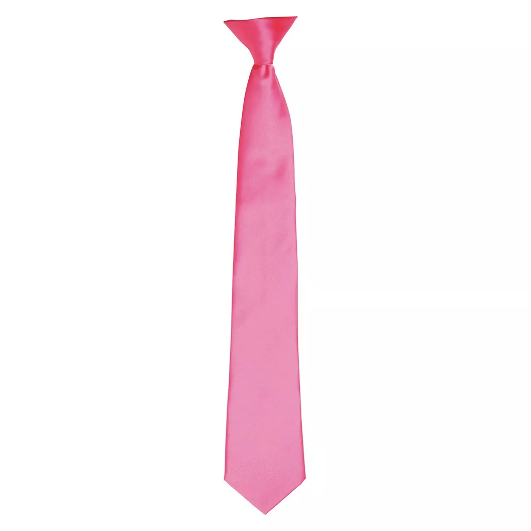 PREMIER - SatinKrawatte zum Anklipsen, für Herren, Fuchsia, Größe ONESIZE
