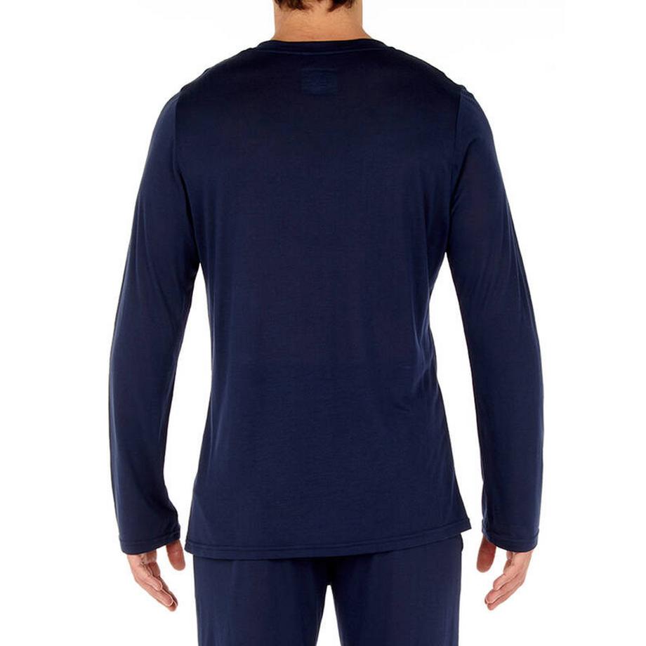 HOM Cocooning Modal T-shirt Manches Longues Col V  