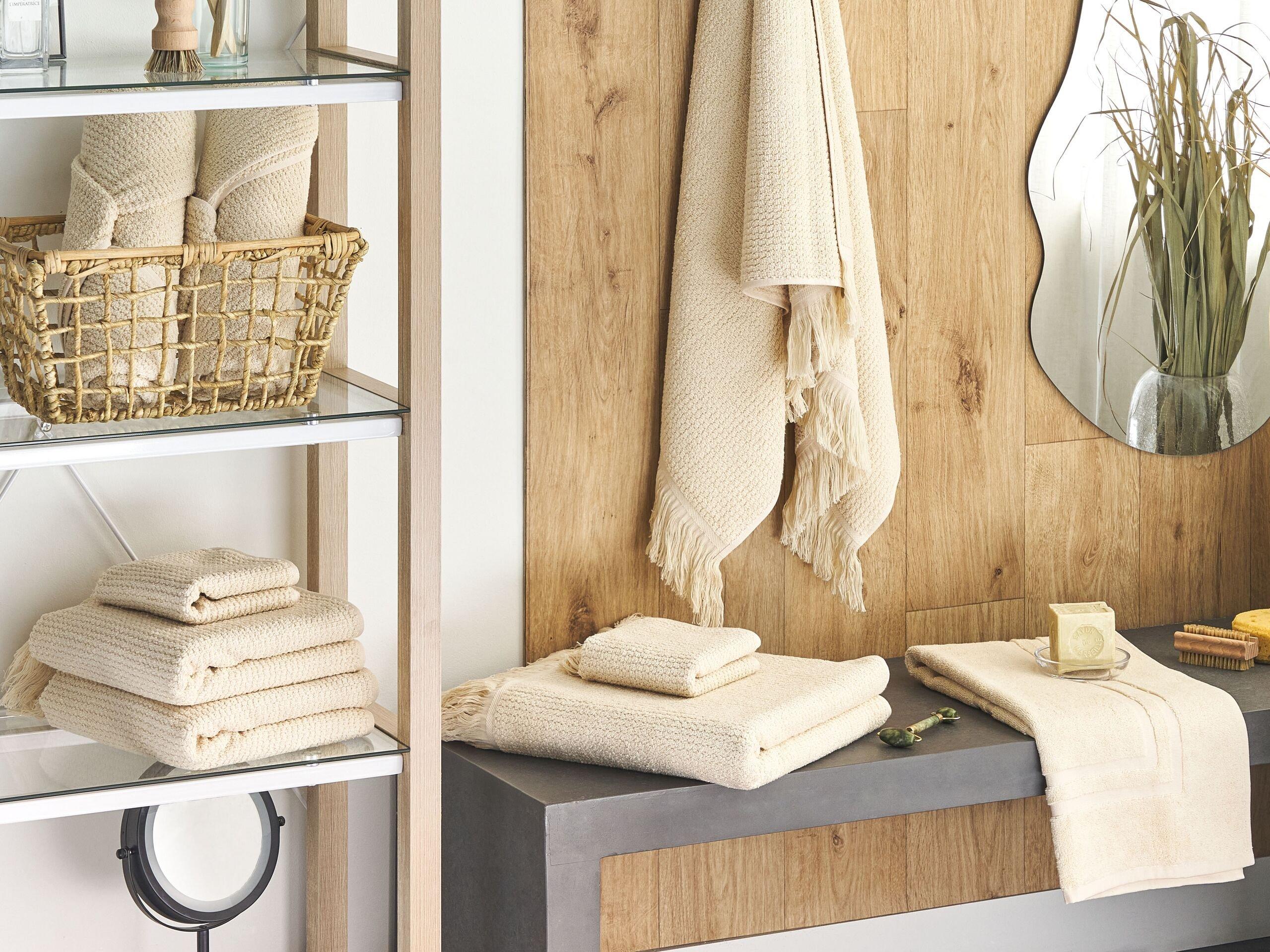 Beliani Set di 9 asciugamani en Cotone ATIU  