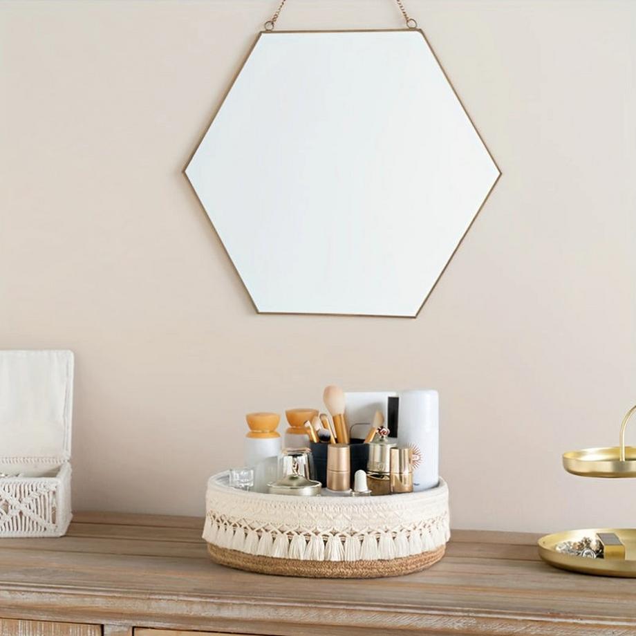 Alopini 1pc Folding Weide Aufbewahrungskorb, hypoallergene Seil Veranstalter, multifunktionale Kosmetik Make-up-Korb, mit Pinsel, für die Heimdekoration  